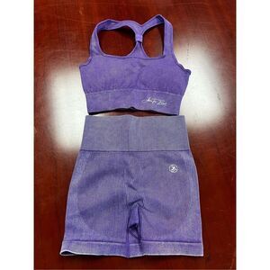 Allure the Brand Purple Sports Bra & Contour Shorts in S EUC